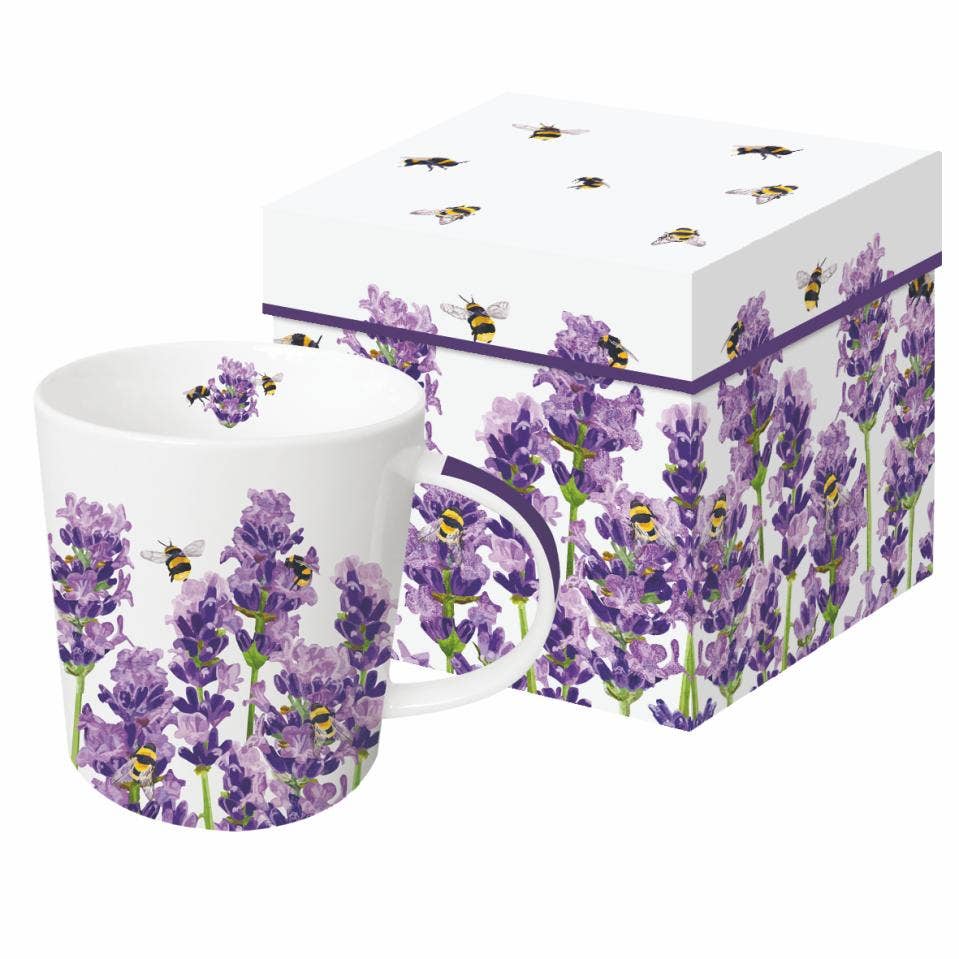 Paperproducts Design • Ambiente - MUG IN GIFT BOX- BEES & LAVENDER - Lavenders Blue Home and Body Boutique 