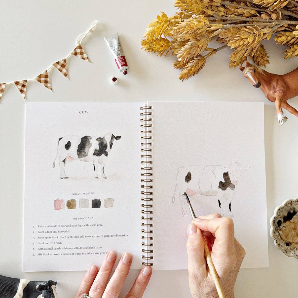 emily lex studio - Farm watercolor workbook - Lavenders Blue Home and Body Boutique 
