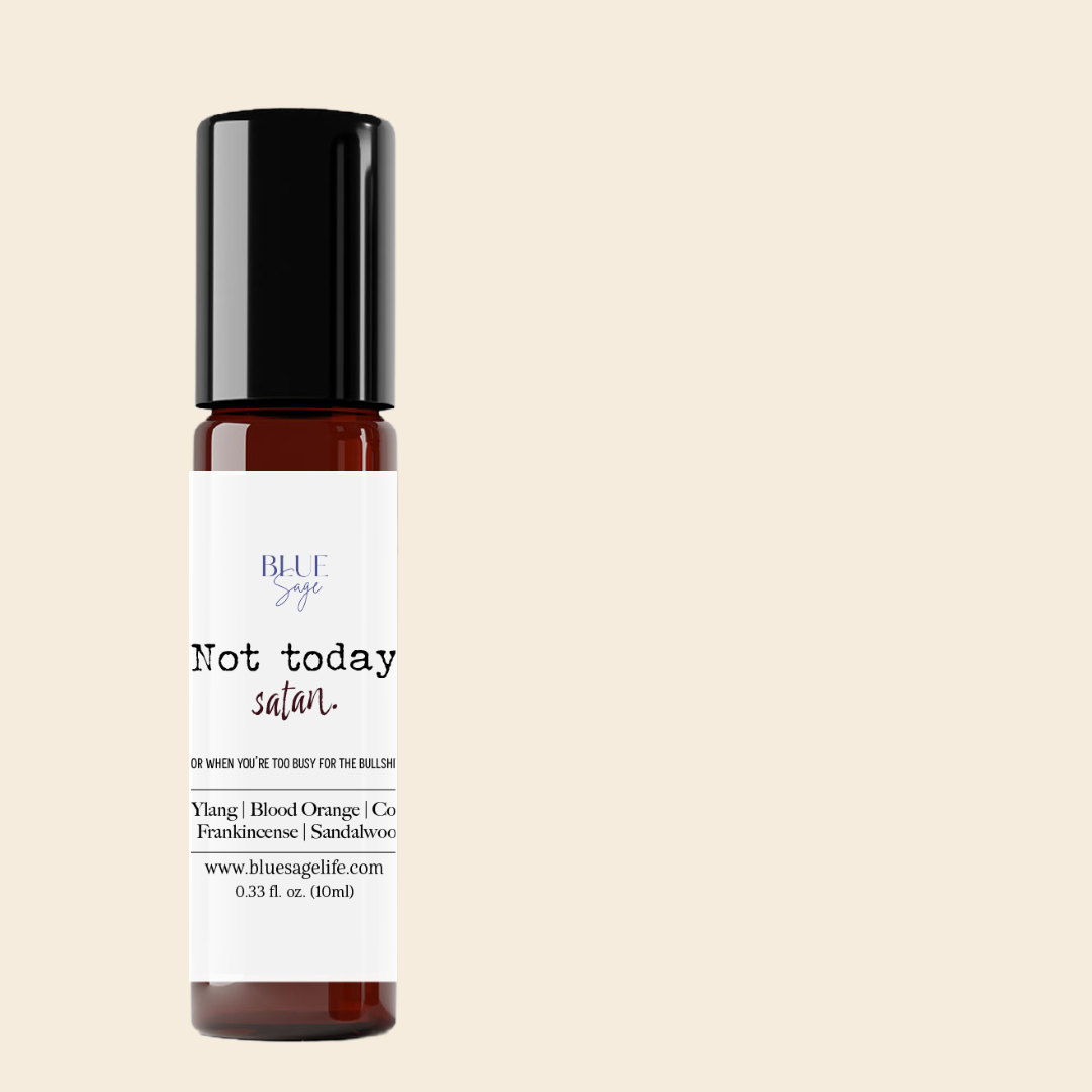 Blue Sage - Not Today Satan | Essential Oil Aromatherapy Roller - Lavenders Blue Home and Body Boutique 