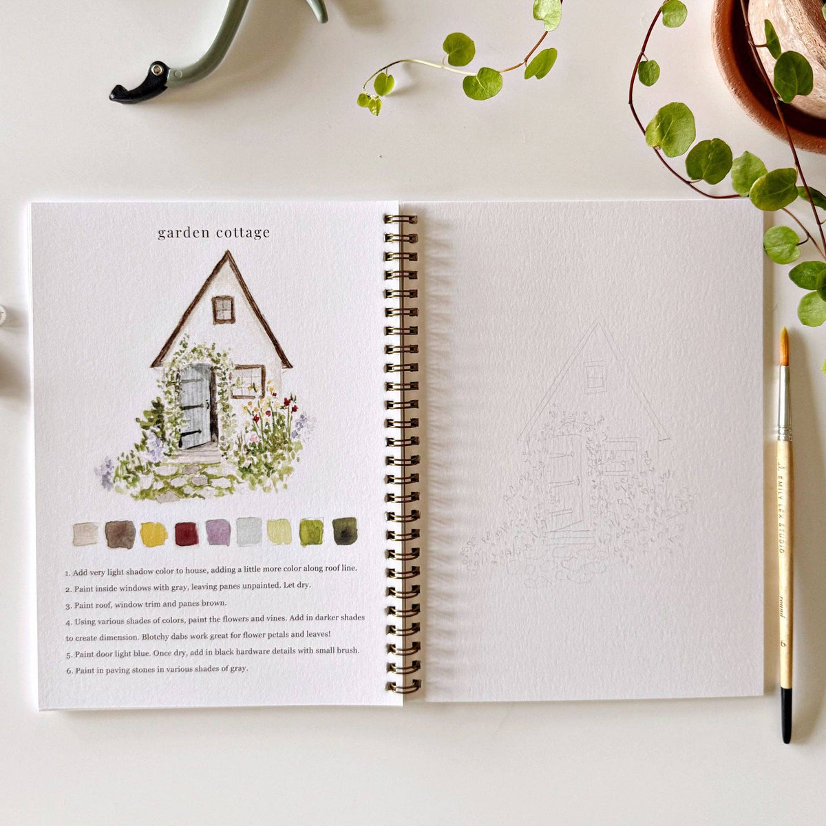 emily lex studio - Garden watercolor workbook - Lavenders Blue Home and Body Boutique 