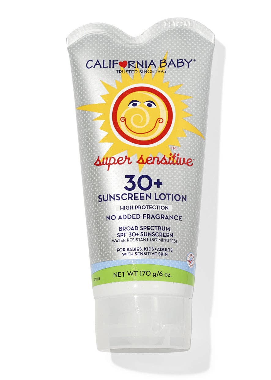 California Baby - (No Fragrance) Super Sensitive™ Broad Spectrum SPF 30+ Sunscreen: 1.8oz/51g - Lavenders Blue Home and Body Boutique 