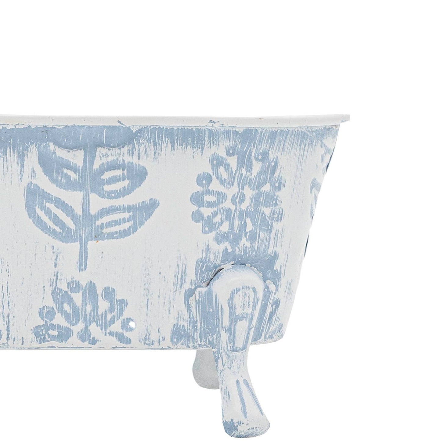 Foreside Home & Garden - Claire Floral Bathtub Soap Dish Blue - Lavenders Blue Home and Body Boutique 