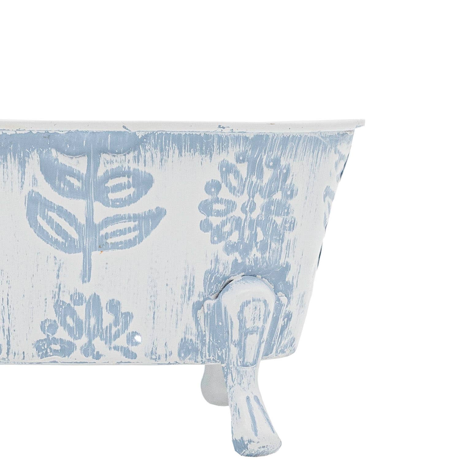Foreside Home & Garden - Claire Floral Bathtub Soap Dish Blue - Lavenders Blue Home and Body Boutique 