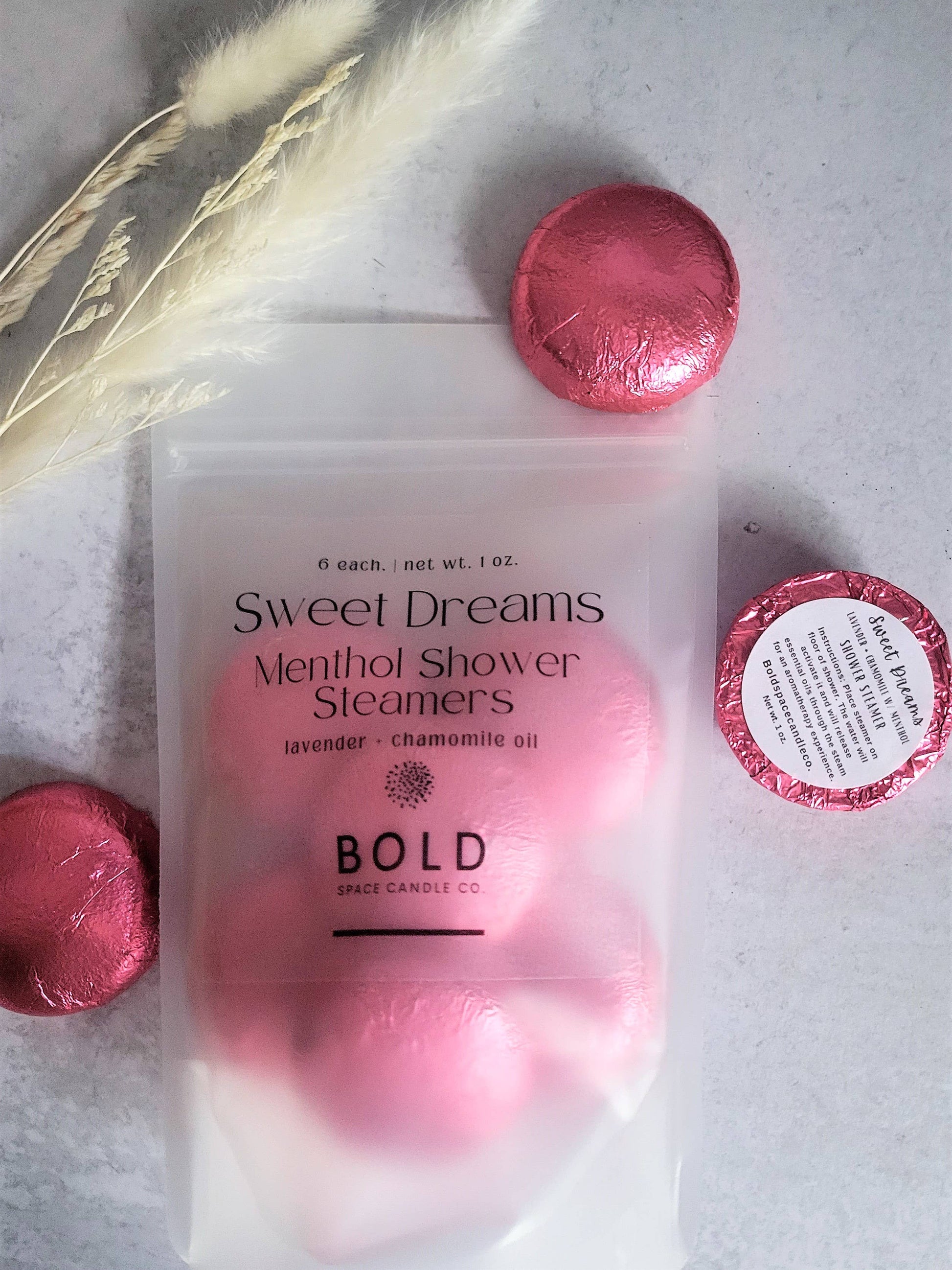 Bold Space Candle Co. - Sweet Dreams- Chamomile + Lavender Menthol Steamers 6 pack - Lavenders Blue Home and Body Boutique 