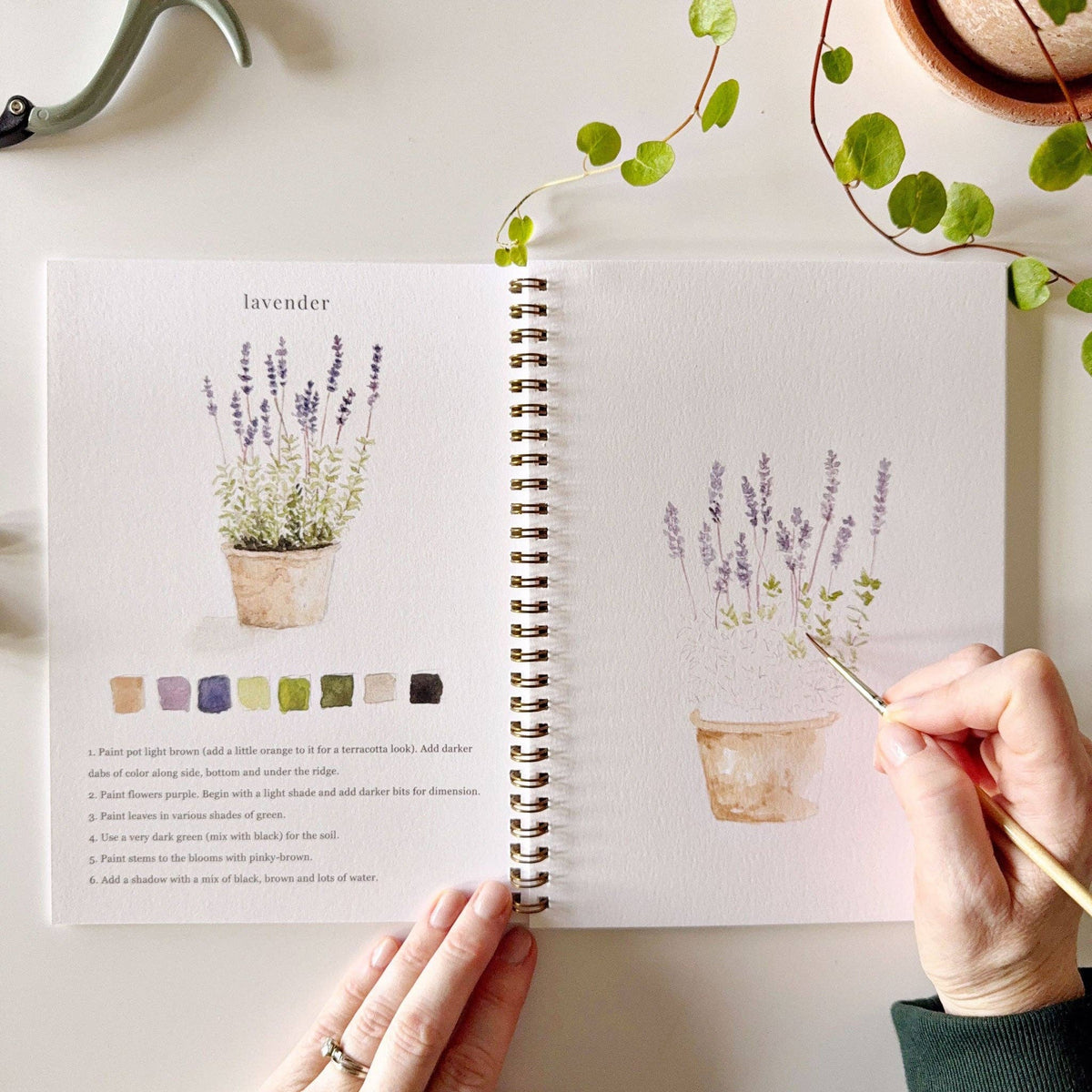 emily lex studio - Garden watercolor workbook - Lavenders Blue Home and Body Boutique 