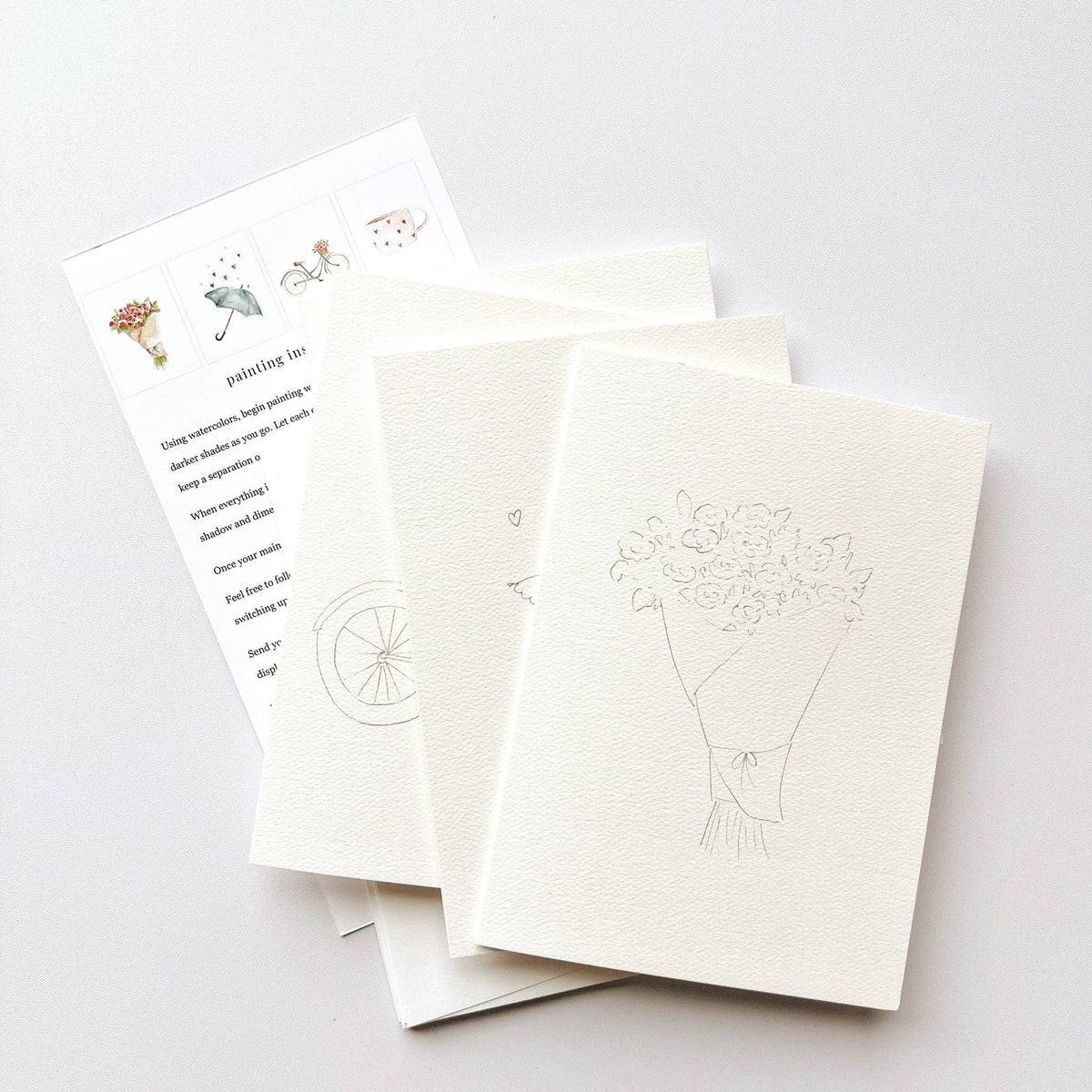 emily lex studio - Love sweet love paintable notecard - Lavenders Blue Home and Body Boutique 