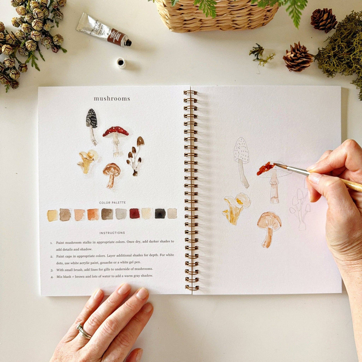 emily lex studio - Woodland watercolor workbook - Lavenders Blue Home and Body Boutique 
