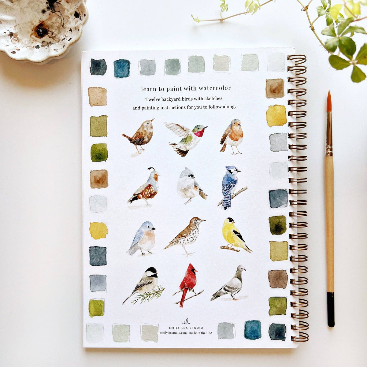 emily lex studio - Birds watercolor workbook - Lavenders Blue Home and Body Boutique 