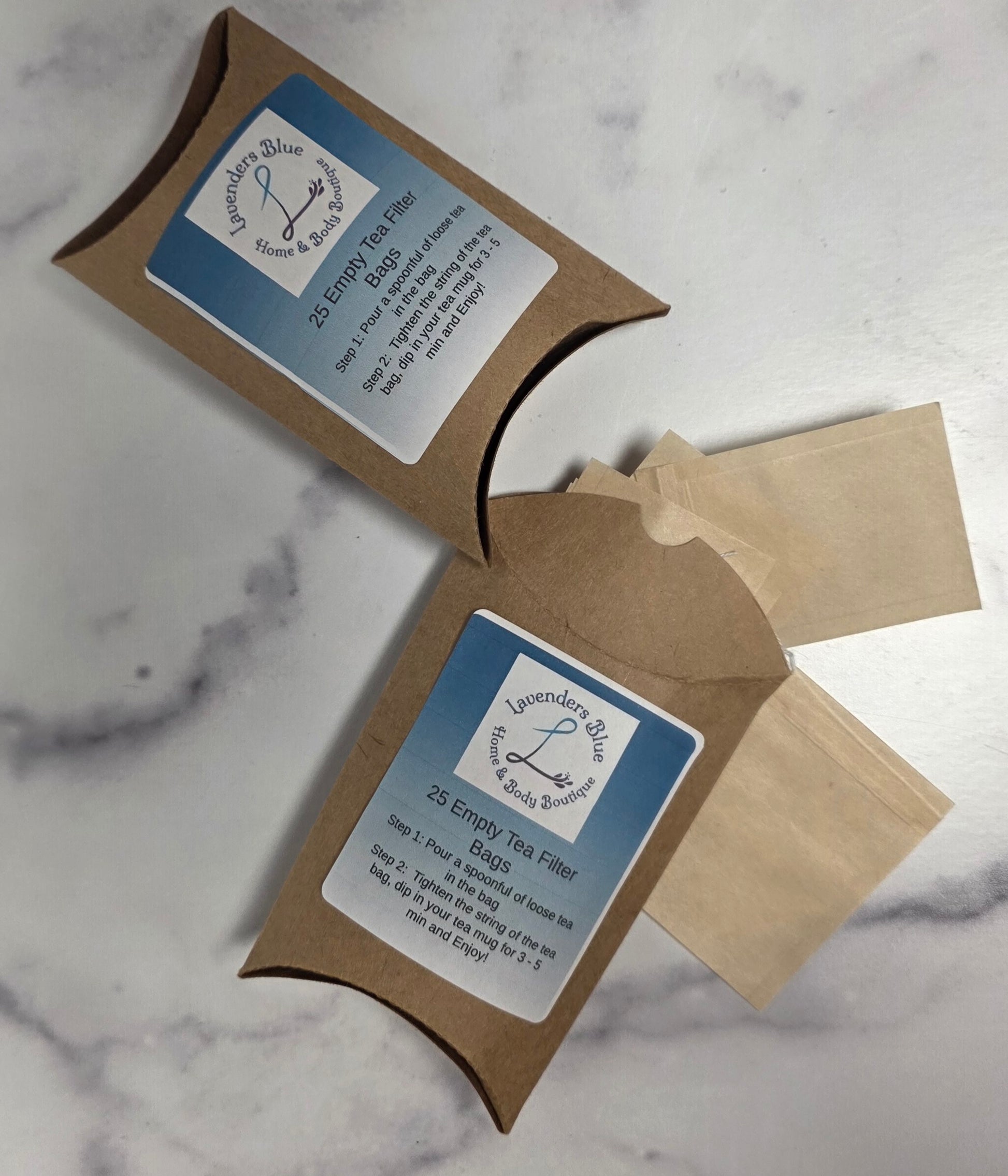 Empty Filter Tea Bags - Lavenders Blue Home and Body Boutique 