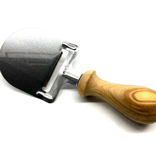 Turned cheese slicer with handle