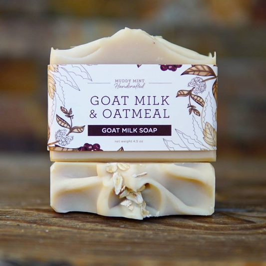Muddy Mint - Goat Milk & Oatmeal Soap, Gentle & Unscented