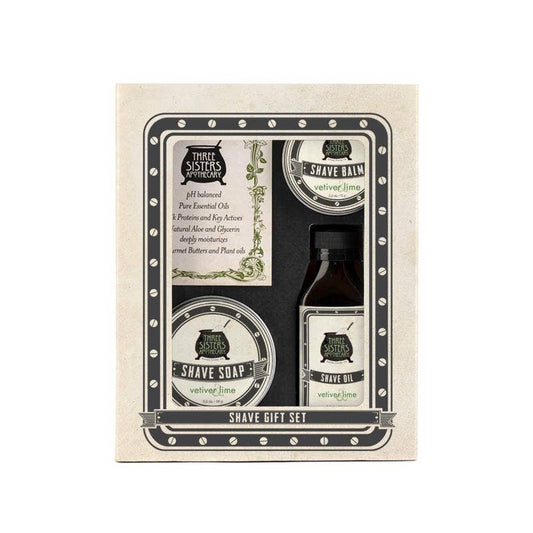 Three Sisters Apothecary - Boxed Gift Set Shave Essentials Vetiver & Lime