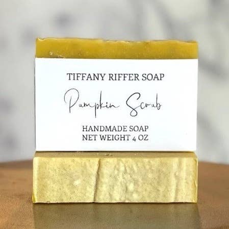 Tiffany Riffer Soap - Pumpkin Puree Oatmeal Scrub Bar Soap