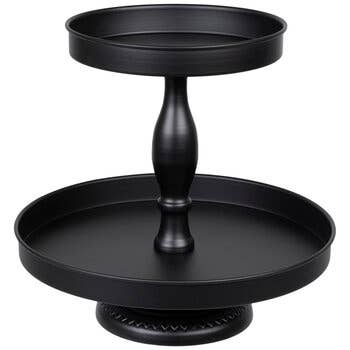 Kate + Em - Black Two Tiered Metal Tray